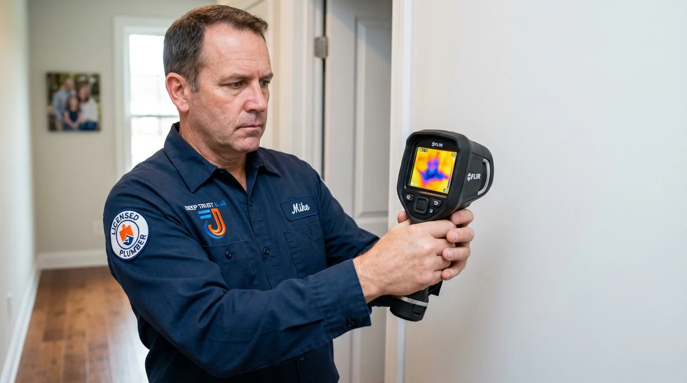 Thermal imaging leak detection by Johns Plumbing LLC in Dillonvale